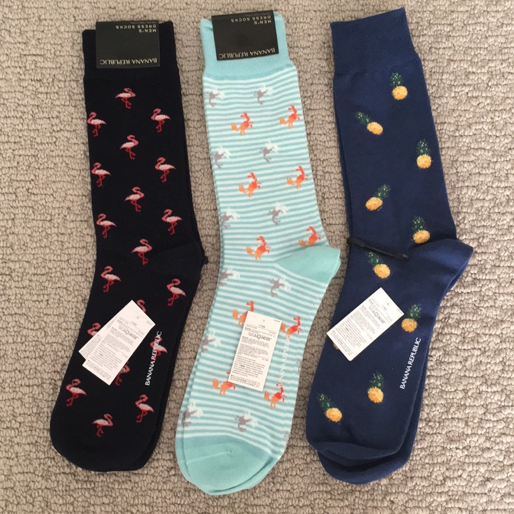 Men’s dress socks, 3 pairs, Banana Republic NWT